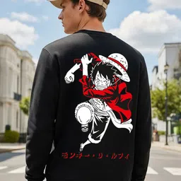 Manlino Men Printed Round Neck Sweatshirt-image-33