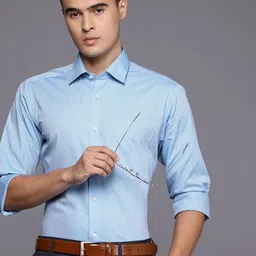 Raymond Pure Cotton Textured Slim Fit Formal Shirt-image-59