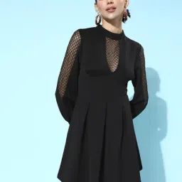 KASSUALLY Black Relaxed Fit A Line Dress-picture-34