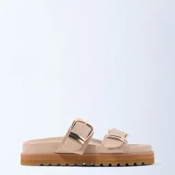 LUNA BLU by Westside Blush Pink Slip-On Comfort Sandals-picture-20