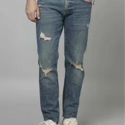 celio celio* Blue Slim Fit Distressed Jeans-picture-25