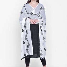 Dupatta Bazaar White & Black Embroidered Dupatta-picture-26