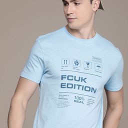 FCUK Typography Printed Pure Cotton T-shirt-picture-31