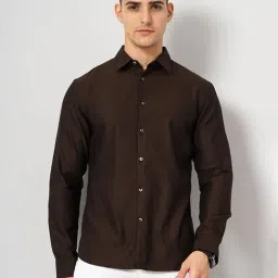 celio celio* Dark Brown Regular Fit Shirt-picture-30