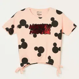 Fame Forever by Lifestyle Kids Peach Cotton Printed Tee-picture-15