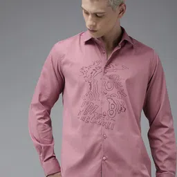 THE BEAR HOUSE Slim Fit Printed Casual Shirt-image-1
