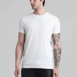 Jack & Jones White Cotton Slim Fit T-Shirt-picture-33
