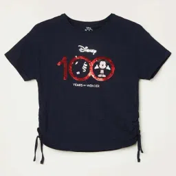 Fame Forever by Lifestyle Kids Navy Cotton Printed Tee-picture-41