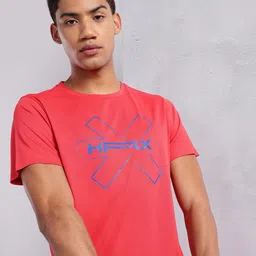 HRX by Hrithik Roshan Rapid-Dry Brand Logo Print Training T-shirt-picture-2