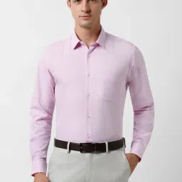 Peter England Purple Slim Fit Shirt-picture-34
