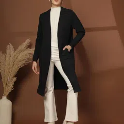 Mafadeny Black Regular Fit Striped Shrug-picture-11