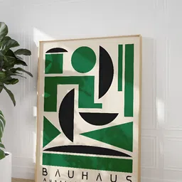 SAF White & Green 1 Piece Wood Abstract Wall Paintings image 5