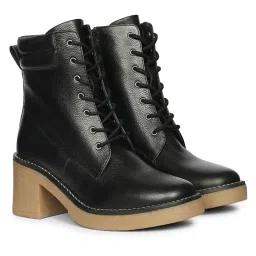 Saint G Womens Black Leather Ankle Boots-image-12