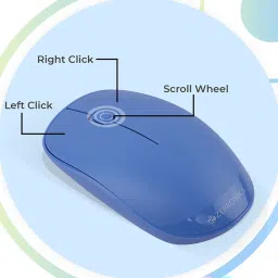 Zebronics Zeb-Haze 2.4GHz Wireless Optical Mouse with 1 Million Click Cycles (1200 DPI Adjustable, Power Saving Mode, Blue) image 3