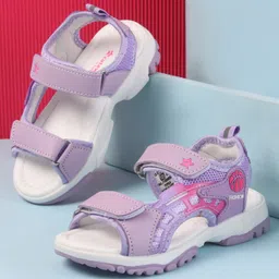 Cute Walk by Babyhug Solid Colour & Velcro Closure Sandals - Purple-picture-33
