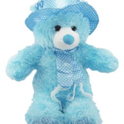 Tickles Cap Teddy Soft Stuffed Plush Toy for Kids Boys & Girls Birthday Gifts (Color: Blue Size: Length 36 cm)-picture-38