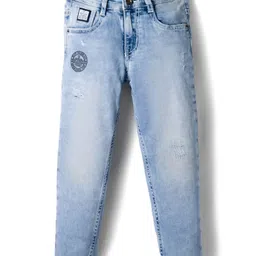 Ruff Denim Full Length Washed Jeans - Light Blue-picture-27