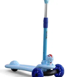 Kids 3 Wheel Kick Scooter with LED Wheels & Music - Blue| Adjustable Height| Lean-to-Steer| Toy for 3 to 10 Yrs Boys & Girls| Sport Gift| Physical Activity| Easy to Assemble-image-79