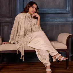 CAI Women Embellished Pearl Bunched Two Strap Block Sandals image 2