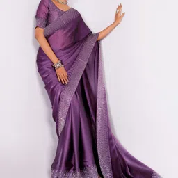 Mitera Beads and Stones Pure Chiffon Saree image 2