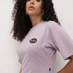 The Roadster Life Co. Applique Detail Crop Slim Fit T-shirt-image-64