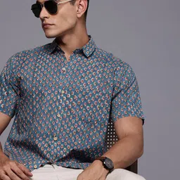 Patrah Men Relaxed Floral Printed Pure Cotton Casual Shirt-picture-29
