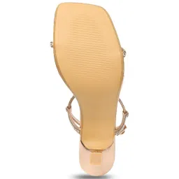 Elle Women's Rose Gold Ankle Strap Stilettos image 5