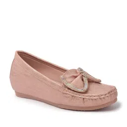 Carlton London Women's Peach Mocassins image 3
