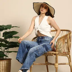 Mast & Harbour Women Wide Leg Heavy Fade Acid Wash Stretchable Jeans-picture-19