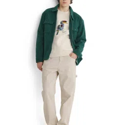 Rare Rabbit Off White Boxy Fit Graphic Sweatshirt image 5