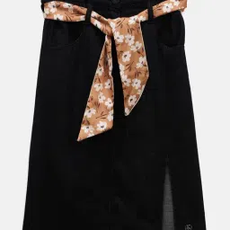 Elle Girls Black Cotton Skirt-image-23