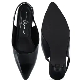 London Rag Women's Black Sling Back Stilettos image 3