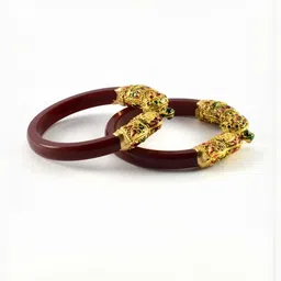 Vidhya Kangan Women Red Brass Bangle image 1