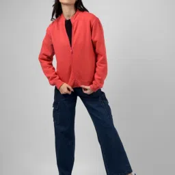 Numero Uno Coral Solid Long Sleeves Sweatshirt image 5