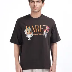 Rare Rabbit Brown Oversized Graphic T-Shirt-picture-14