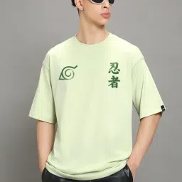Bewakoof Fog Green Cotton Relaxed Fit Printed T-Shirt-picture-20