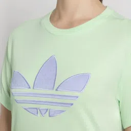 Adidas Originals Green COTTON Printed Sports T-Shirt image 5
