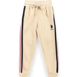 U.S. Polo Assn. Kids Beige Color Block Joggers-image-40