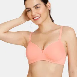 Zivame Peach Wireless Padded T-Shirt Bra-image-67