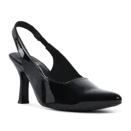 London Rag Women's Black Sling Back Stilettos-picture-39
