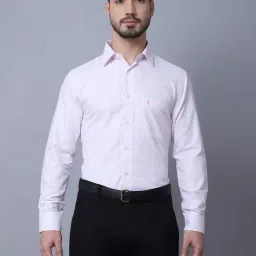 Cantabil Pink Cotton Regular Fit Shirt-image-29