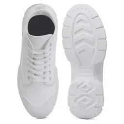 London Rag Women's White Derby Boots image 3