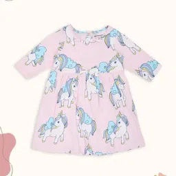 Pantaloons Baby Girls Lilac Snow Printed Dress-image-84