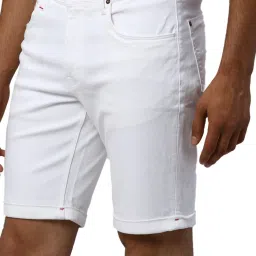 Raymond White Slim Fit Shorts image 5