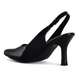 London Rag Women's Black Sling Back Stilettos image 4