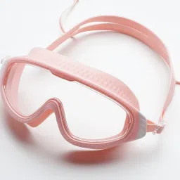 Aarika Beige Nylon Printed Short Sleeves Swimsuit With Goggles image 5