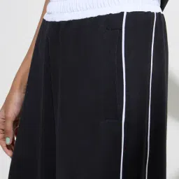 studiofit women Studiofit by Westside Black High-Rise Cotton-Blend Track Pants image 4