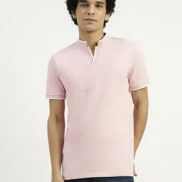 United Colors of Benetton Pink Regular Fit Henley T-Shirt-picture-30