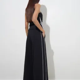 studiofit women Studiofit by Westside Black High-Rise Cotton-Blend Track Pants image 2