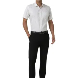 Van Heusen White Cotton Regular fit Geometric Shirt image 4